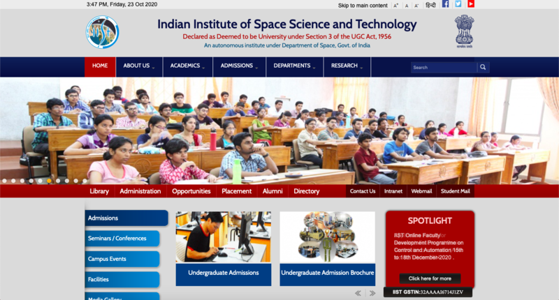 Indian Institute of Space Science and Technology, Thiruvananthapuram.